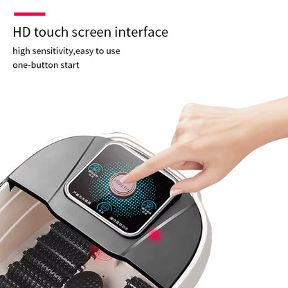 Foot Spa Foot Bath Massager with Heat 12 Massage Rollers and Pedicure Stone for Acupressure Shiatsu Massage Foot Pain Relief